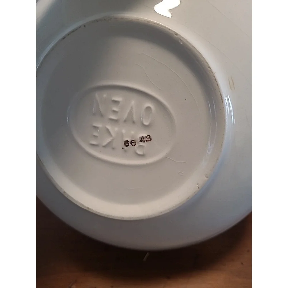Vintage Bake Oven Mixing Bowl Yellow Rose Motif With Spoon 6643 9
